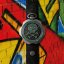 Zilverkleurig herenhorloge van Mondia met leren band Tambooro Bullet Dirty Silver Green 48MM Limited Edition