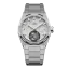 Strieborné pánske hodinky Aisiondesign Watches s ocelovým pásikom Tourbillon - Meteorite Dial Silver 41MM