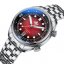 Zilverkleurig herenhorloge van Phoibos Watches met stalen band Eagle Ray 200M - PY039E Sunray Red Automatic 41MM
