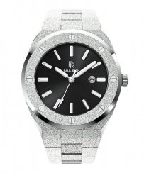 Relógio Paul Rich de prata para homem com pulseira de aço Signature Frosted Nobles Silver 45MM