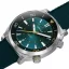 Strieborné pánske hodinky Circula Watches s gumovým pásikom SuperSport - Petrol 40MM Automatic