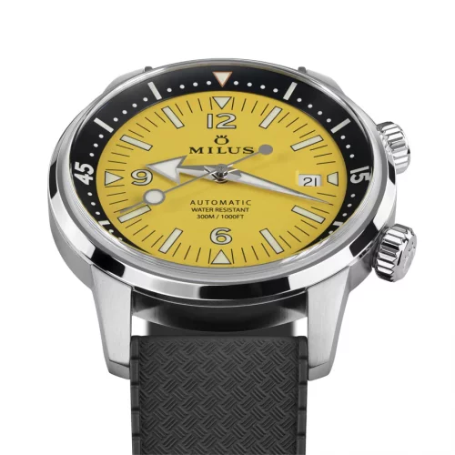 Orologio da uomo Milus Watches colore argento con elastico Archimèdes by Milus Yellow Stone 41MM Automatic
