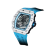 Men's white Tsar Bomba Watch with a rubber band TB8208CF - White Blue Automatic 43,5MM