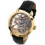 Men's gold Louis XVI watch with leather strap Versailles 651 - Gold 43MM Automatic