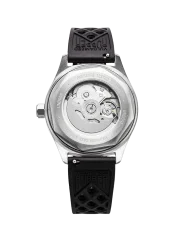 Stříbrné pánské hodinky Undone s gumovým páskem Basecamp Explorer Black / Orange 43MM Automatic