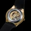 Men's gold Ralph Christian watch with a rubber band Prague Skeleton Deluxe - Gold Automatic 44MM