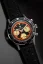 Men's silver Nivada Grenchen watch with rubber strap Chronoking Paul Newman Orange 87034Q01 38MM