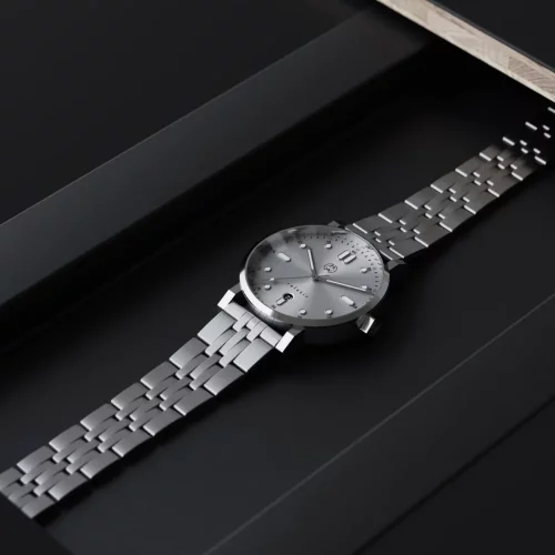 Relógio Henryarcher Watches prata para homens com pulseira de aço Relativ - Vinter Storm Grey 41MM
