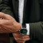 Zilverkleurig herenhorloge van Henryarcher Watches met leren band Sekvens - Nature Nero 40MM Automatic