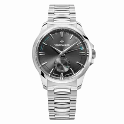 Stříbrné pánské hodinky Venezianico s ocelovým páskem Redentore Riserva di Carica 1321504C 40MM