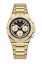 Złoty zegarek męski NYI Watches ze stalowym paskiem Doyers - Gold 41MM