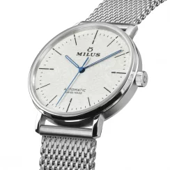 Men's silver Milus ne Watch with steel strap LAB 01 Concrete Grey 40MM Automatic