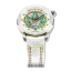 Relógio Bomberg Watches prata para homens com pulseira de couro CBD WHITE 43MM Automatic