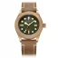 Goudkleurig herenhorloge Aquatico Watches met leren band Bronze Sea Star Green Bronze Bezel Automatic 42MM