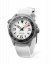 Zilverkleurig herenhorloge van Undone Watches met een rubberen band AquaLume White 43MM Automatic