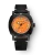 Men's black Nivada Grenchen watch with leather strap Depthmaster Black Pumpkin 14131A15 39MM Automatic