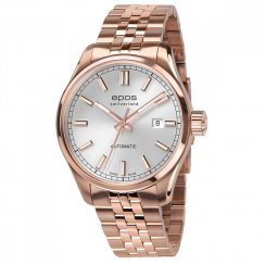 Men's rosegold Epos watch with steel strap Passion 3501.132.24.18.34 41MM Automatic