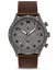 Šedé pánske hodinky Vincero s koženým opaskom The Altitude Matte Gray/Brown 43MM