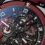 Stříbrné pánské hodinky Ralph Christian s gumovým páskem The Apex Chrono - Crimson Steel 46MM