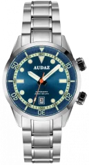 Men's silver Audaz watch with steel strap Seafarer ADZ-3030-02 - Automatic 42MM