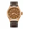 Men's gold Aquatico Watches with leather strap Big Pilot Brown Automatic 43MM