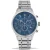 Men's silver Louis XVI watch with steel strap Danton - Silver / Blue 44MM