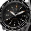 Muški srebrni sat Marathon Watches s čeličnim remenom Jumbo Diver's Quartz 46MM