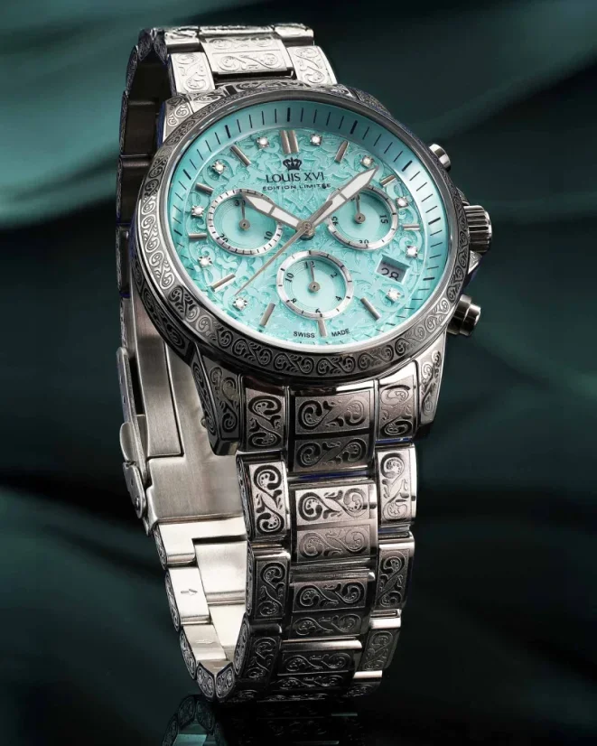 Women's silver Louis XVI watch with steel strap Palais Royale Woman With Diamond 6025 - Silver 38MM