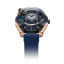 Men's Mazzucato black watch with rubber strap LAX Dual Time Black / Gold - 48MM Automatic