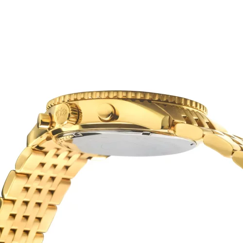 Złoty męski zegarek Ludwika XVI ze stalowym paskiem Artagnan - Gold 47.5MM