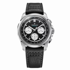 Męski srebrny zegarek Venezianico ze skórzanym paskiem Bucintoro 8221511 42MM Automatic
