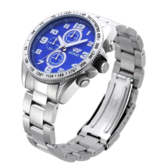 Relógio Audaz Watches de prata para homem com pulseira de aço Sprinter ADZ-2025-02 - 45MM