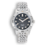Men's silver Squale watch with steel strap Super-Squale Sunray Black Bracelet - Silver 38MM Automatic
