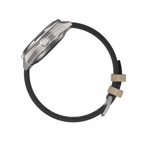 Zilverkleurig herenhorloge van Circula Watches met leren band ProTrail - Sand 40MM Automatic