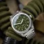 Męski srebrny zegarek Circula Watches ze stalowym paskiem ProTrail - Green 40MM Automatic