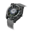 Mazzucato miesten musta kello kuminauhalla LAX Dual Time Black / Grey - 48MM Automatic