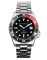 Strieborné pánske hodinky Momentum Watches s ocelovým pásikom M20 DSS Diver Black and Red 42MM