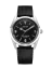 Stříbrné pánské hodinky Nivada Grenchen s gumovým páskem Super Antarctic 3.6.9 Black 32032A01 38MM Automatic