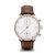 Herrenuhr aus Gold About Vintage mit mit echtem Ledergürtel Chronograph Rose Gold / White 1815 41MM