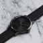 Herrenuhr aus Silber Henryarcher Watches mit Ledergürtel Sekvens - Mørk Nero 40MM Automatic