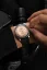 Men's silver Vulcain watch with rubber strap Skindiver Nautique - Salmon Beige Luminova - Rubber 44,5MM Automatic