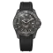 relógio de homem negro Venezianico com bracelete de borracha Nereide Carbonio 4521560 42MM Automatic