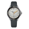 Męski srebrny zegarek Circula Watches z gumowym paskiem DiveSport Titan - Grey / Black DLC Titanium 42MM Automatic