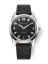 Relógio Nivada Grenchen prata para homens com pulseira de couro Antarctic 35002M40 35MM