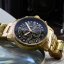 Men's gold Louis XVI watch with steel strap Palais Royale 1018 - Gold 43MM