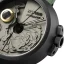 Montre 22Designstudio Watches pour hommes en noir avec bracelet en caoutchouc Rabbit Moss green 45MM Automatic