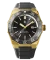 Zlaté pánské hodinky Paul Rich s gumovým páskem Aquacarbon Pro Imperial Gold - Sunray 43MM