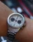 Men's silver Straton Watch with steel strap Classic Driver White Panda 40MM