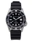 Zilverkleurig herenhorloge van Momentum Watches met een rubberen band M20 DSS Diver Black 42MM