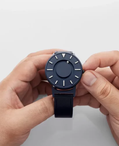 Relógio Eone azul para homem com pulseira de couro ChangeMaker FFB 23 Limited Edition 40MM
